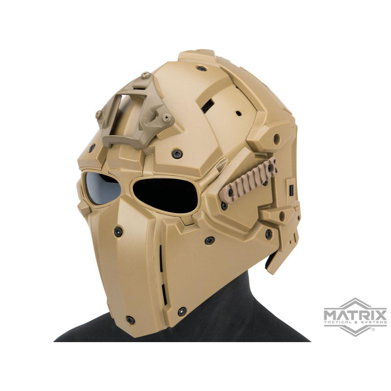 Matrix Tactical Helmet with Cooling Fan (Color: Tan)