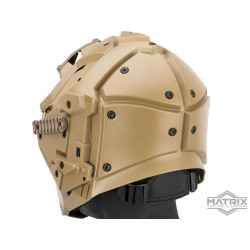 Matrix Tactical Helmet with Cooling Fan (Color: Tan)