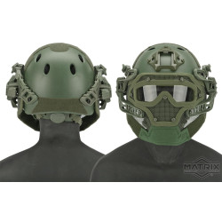 Matrix Legionnaire Full Head Coverage Helmet / Mask / Goggle Protective System (Color: OD Green)