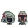 Matrix Medieval Iron Warrior Full Head Coverage Helmet / Mask / Goggle Protective System (Color: Bounty Hunter Green)