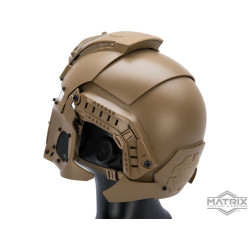 Matrix Medieval Iron Warrior Full Head Coverage Helmet / Mask / Goggle Protective System (Color: Tan)