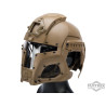 Matrix Medieval Iron Warrior Full Head Coverage Helmet / Mask / Goggle Protective System (Color: Tan)