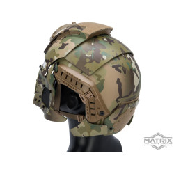 Matrix Medieval Iron Warrior Full Head Coverage Helmet / Mask / Goggle Protective System (Color: Multicam)