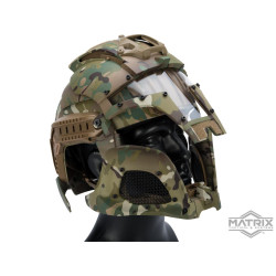 Matrix Medieval Iron Warrior Full Head Coverage Helmet / Mask / Goggle Protective System (Color: Multicam)