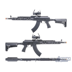 6mmProShop AK Spetsnaz Op. Airsoft AEG Rifle w/ Steel Receiver & M-LOK Handguard by CYMA (Color: Stamped Receiver)