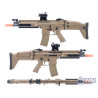 6mmproshop FN Herstal Licensed SCAR-L Airsoft AEG Rifle w/ ZEUS MOSFET by Cybergun (Color: Tan / 350FPS)