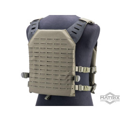 Matrix Laser Cut Compact Plate Carrier (Color: Ranger Green)