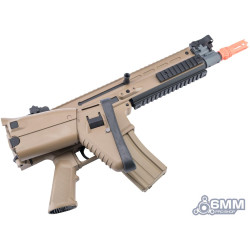 6mmproshop FN Herstal Licensed SCAR-L Airsoft AEG Rifle w/ ZEUS MOSFET by Cybergun (Color: Tan / 350FPS)