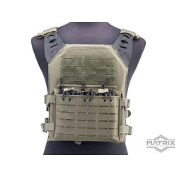 Matrix Laser Cut Compact Plate Carrier (Color: Ranger Green)