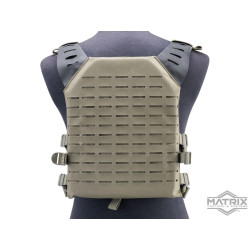 Matrix Laser Cut Compact Plate Carrier (Color: Ranger Green)