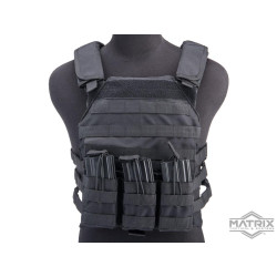 Matrix Light Plate Carrier w/ Integrated Magazine Pouches and Cummerbund (Color: Black)