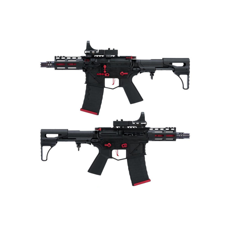 APS Phantom Extremis Mark VII 2.0 eSilverEdge CQB Airsoft AEG (Color: Black / Red)